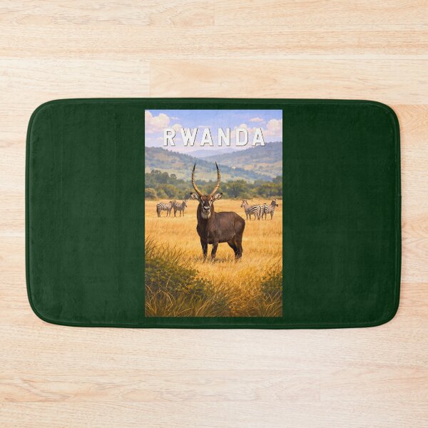 Item preview, Rwanda Illustration Travel Art Vintage designed and sold by KrisSidDesigns.