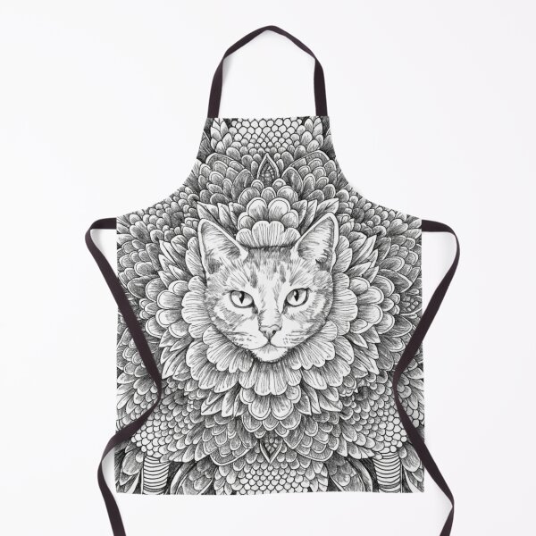 Item preview, Boho Mandala Cat Illustration | Floral Tribal Cat Art | Vintage Ethnic Animal Design designed and sold by Anime9122.