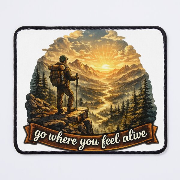 Item preview, Hiker Mountain Sunrise  designed and sold by jgvisualarts.