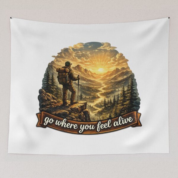 Item preview, Hiker Mountain Sunrise  designed and sold by jgvisualarts.