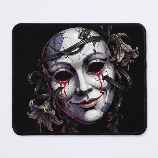 Item preview, Haunting Porcelain Mask Horror Art designed and sold by Chaotic Cuties.