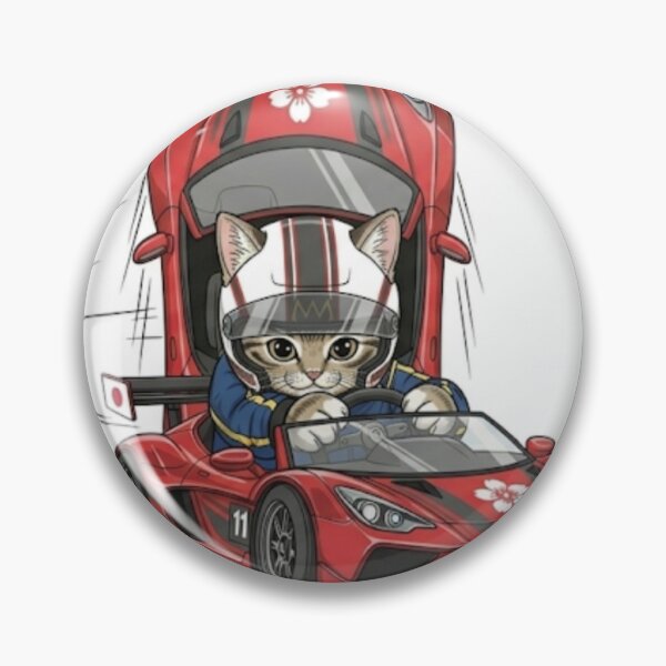 Item preview, Kawaii Japanese Racing Cat - JDM Speed Drifter (Neko Pilot) designed and sold by Israelfjds.