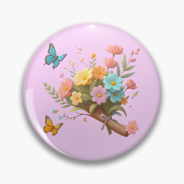 Item preview, Colourful Flowers with letter and butterflies designed and sold by Creative Visualize.