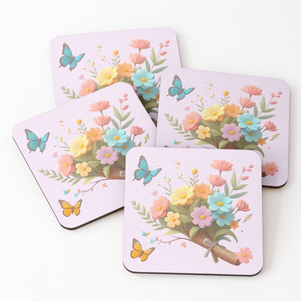 Item preview, Colourful Flowers with letter and butterflies designed and sold by Creative Visualize.