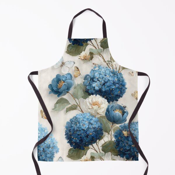 Item preview, Midnight Periwinkle Garden: Lush Blue Hydrangea Pattern designed and sold by Nine Lives Studio.