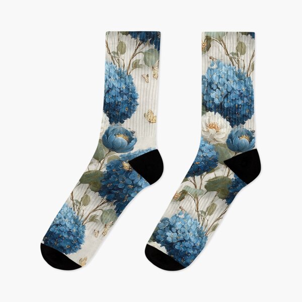 Item preview, Midnight Periwinkle Garden: Lush Blue Hydrangea Pattern designed and sold by Nine Lives Studio.