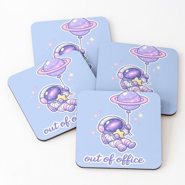 Item preview, Out of Office – Cute Astronaut Floating Aesthetic Sticker – Space Escape Design designed and sold by Nubesss.