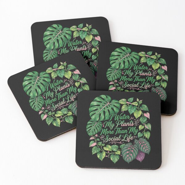 Item preview, I Water My Plants More Than My Social Life designed and sold by Chaotic Cuties.