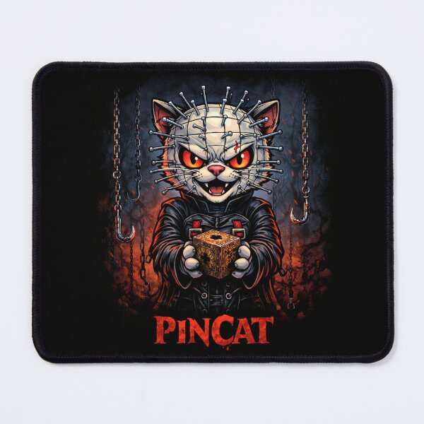 Item preview, Pincat Horror Puzzle Cat Dark Gothic Design designed and sold by VibeFactoryOfc.