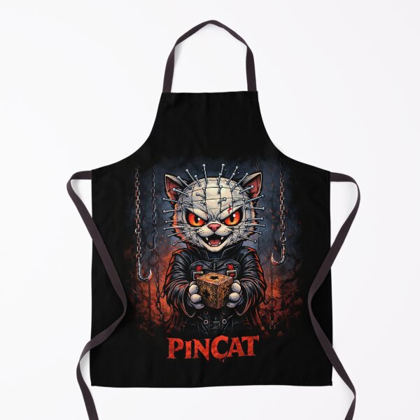 Item preview, Pincat Horror Puzzle Cat Dark Gothic Design designed and sold by VibeFactoryOfc.