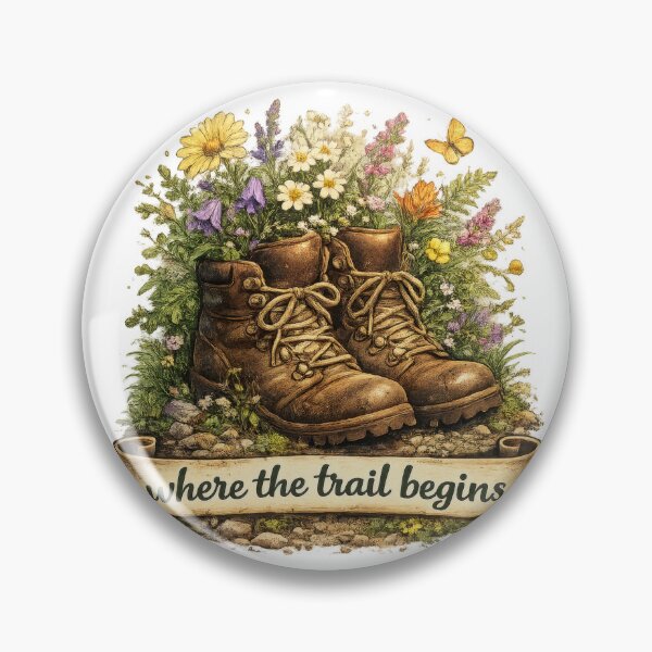 Item preview, Hiking Boots Wildflower designed and sold by jgvisualarts.