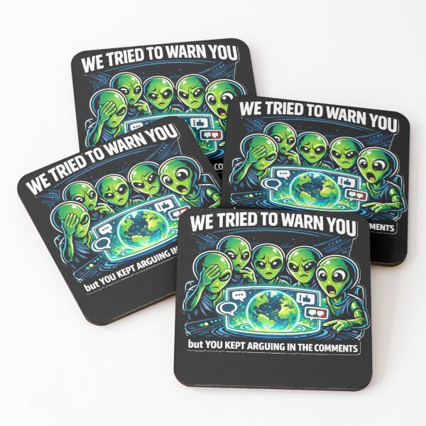 Item preview, We Tried to Warn You Alien Shirt Funny Social Media Humor designed and sold by Laughprints.