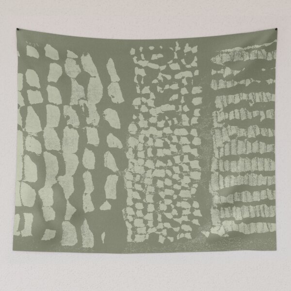 Item preview, Three Grains Textured Monoprint - Sage + Tea designed and sold by Irene Estelle.