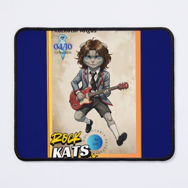 Item preview, High Voltage Cat (Angus Young Cat Edition) designed and sold by RockatsShop.