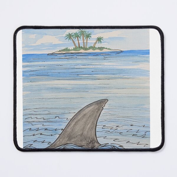 Item preview, Shark circling the island  designed and sold by Matt Starr Fine Art .
