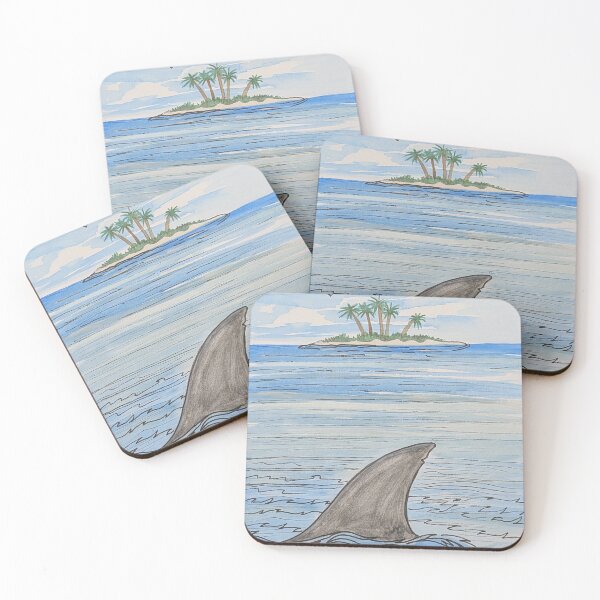 Item preview, Shark circling the island  designed and sold by Matt Starr Fine Art .