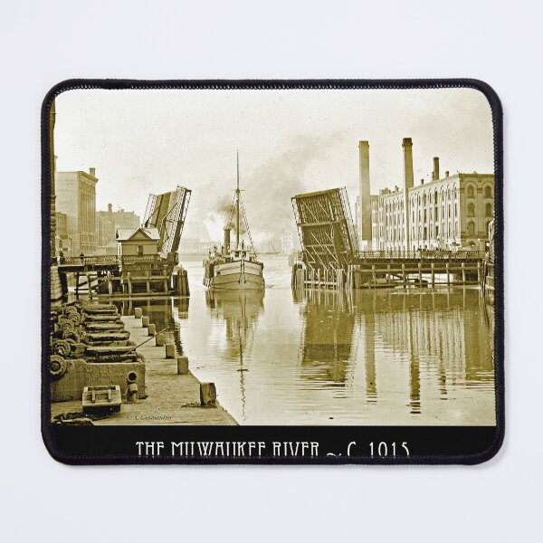 Item preview, Milwaukee River Commerce, Business District,  c 1915, Milwaukee, Wisconsin designed and sold by AMacGPhilly.