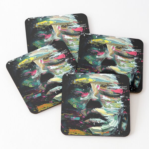 Item preview, Emotional Reincarnation: Abstract Colorful Face Dramatic Digital Painting designed and sold by DEC02.