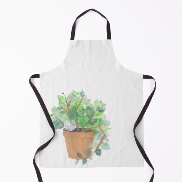Item preview, plant in a pot with a watch designed and sold by ShePaintsMusic.