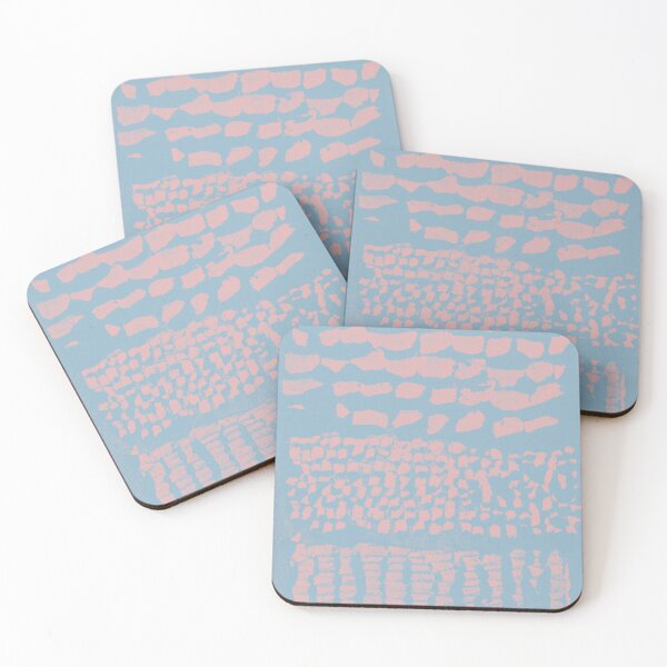 Item preview, Three Grains Textured Monoprint - Sky + Rose designed and sold by Irene Estelle.