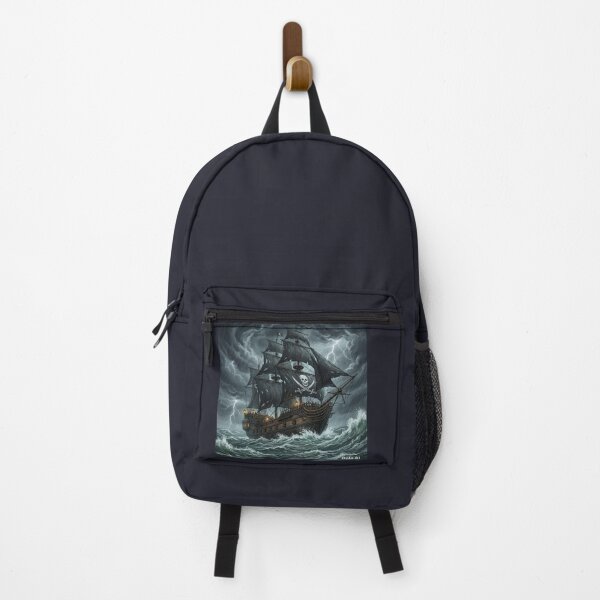 Item preview, Pirate ship sailing stormy seas designed and sold by 4Q store.