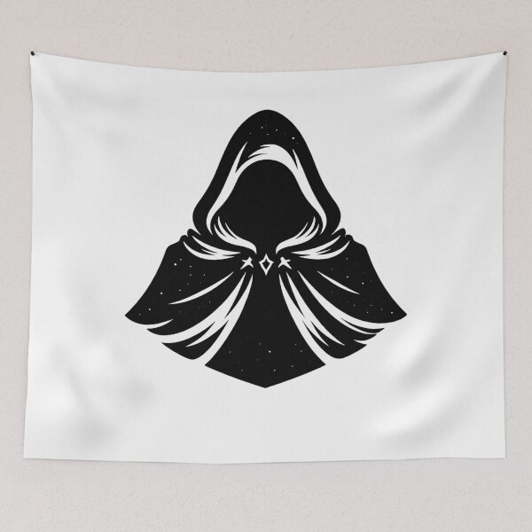 Item preview, Mystic Hooded Figure Silhouette – Fantasy Cloak Spirit Design designed and sold by MonkeyVibe.