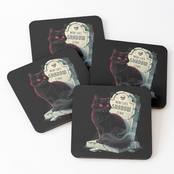 Item preview, Creepy Gothic Black Cat Horror Art designed and sold by Chaotic Cuties.