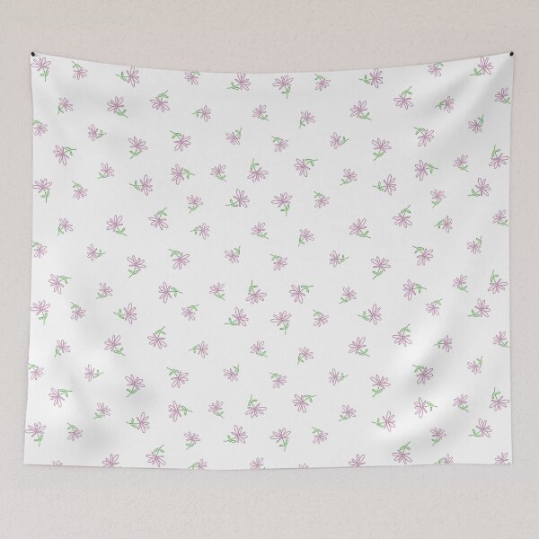 Item preview, Pink Dainty Flower Pattern designed and sold by Green Crayon Art.