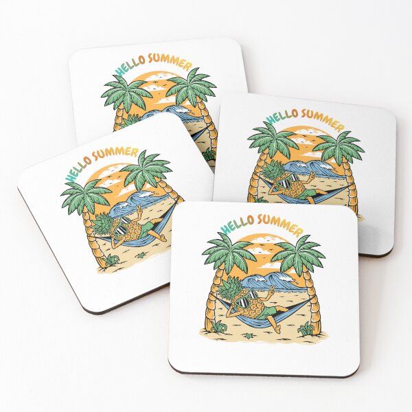 Item preview,  Hello Summer Relaxing Pineapple Beach designed and sold by AchraffPrint.