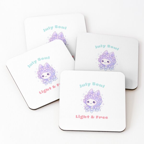 Item preview, Cute Kawaii Pastel Larkspur Flower Character - July Birthday Baby designed and sold by Tiny Zoom.