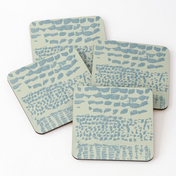 Item preview, Three Grains Textured Monoprint - Tea + Peacock designed and sold by Irene Estelle.