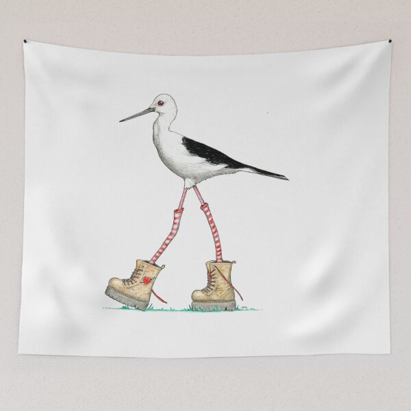 Item preview, Black winged stilt in boots designed and sold by JimsBirds.
