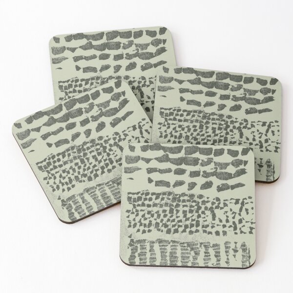Item preview, Three Grains Textured Monoprint - Tea + Pine designed and sold by Irene Estelle.