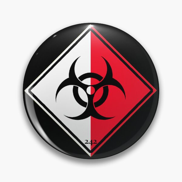 Item preview, Biohazard_242 red white designed and sold by Tocsin Designs.