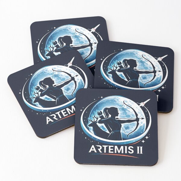 Item preview,  Artemis II Moon Goddess Logo – Huntress Space Mission Emblem designed and sold by AnimalAirtistry.
