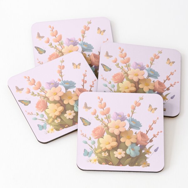 Item preview, Colourful bouquet  of Flowers and butterflies designed and sold by Creative Visualize.