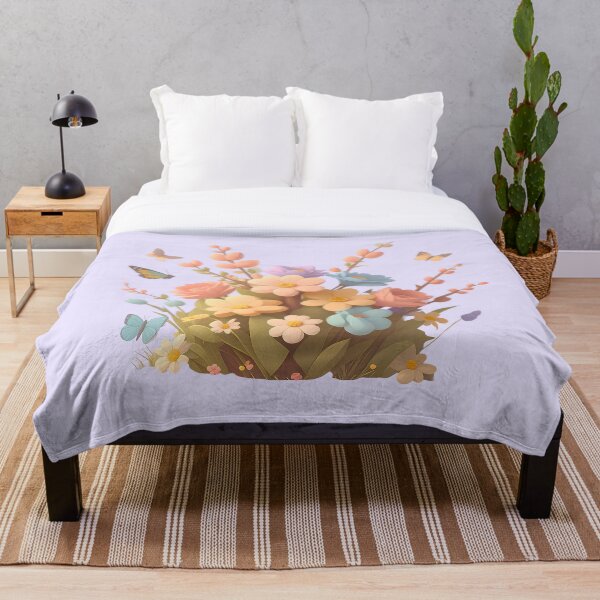 Artikelvorschau, Farbenfroher Blumenstrauß und Schmetterlinge entworfen und verkauft von Creative Visualize.