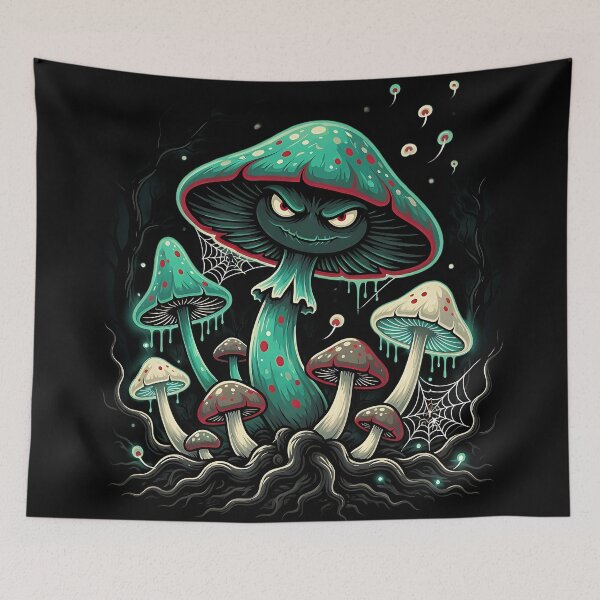 Item preview, Haunted Mushroom Forest Horror Art designed and sold by Chaotic Cuties.