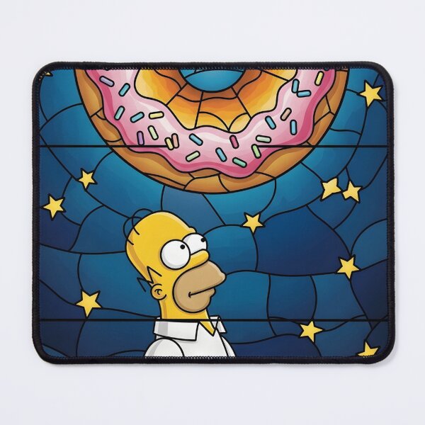 Item preview, Homer Donut Stained Glass Simpsons Starry Night Art designed and sold by DohLab.