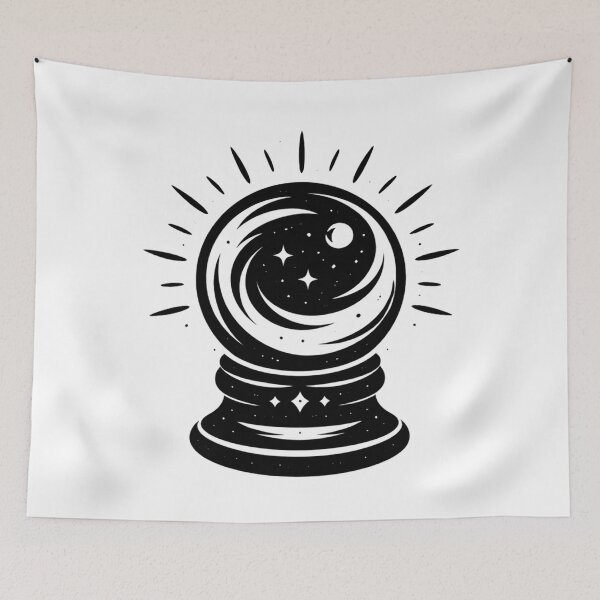 Item preview, Mystical Crystal Ball Celestial Symbol | Witchy Fantasy Cosmic Magic Design designed and sold by MonkeyVibe.