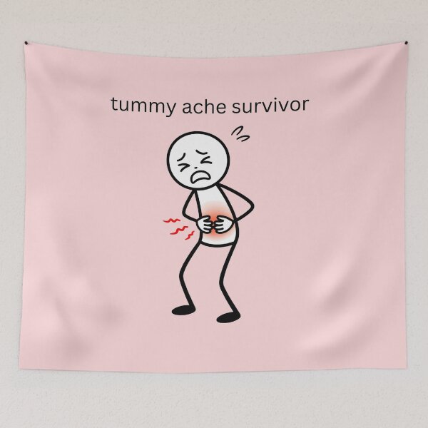 Item preview, Tummy Ache Survivor Funny Stomach Pain Humor Design designed and sold by Freedz14.