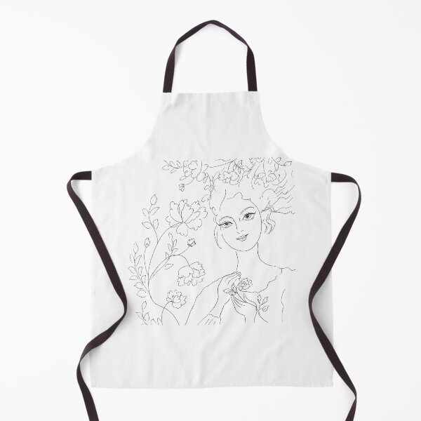 Item preview, Floral Woman Line Art Portrait Elegant Face designed and sold by TinTinBloom.