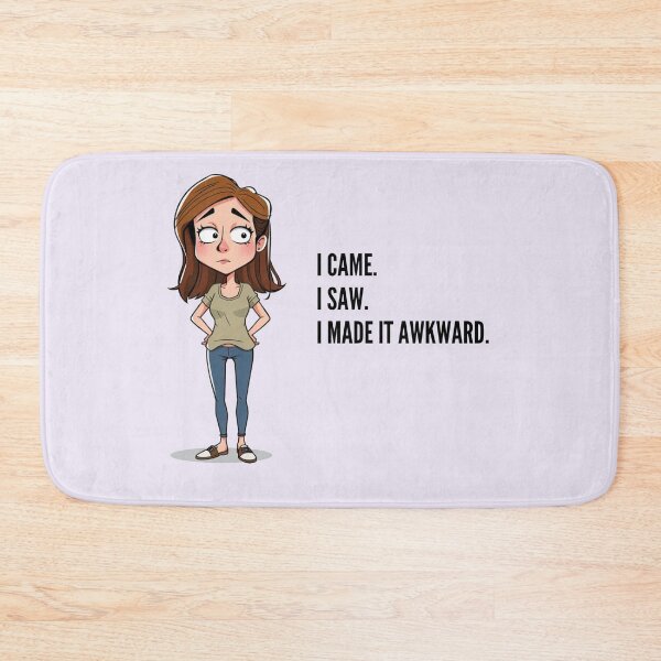 Item preview, I Came. I Saw. I Made It Awkward. Funny Introvert Humor Cartoon Girl designed and sold by Freedz14.