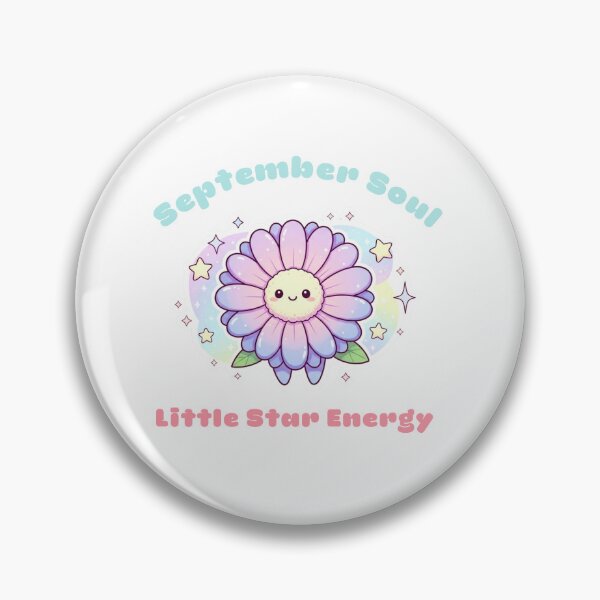 Item preview, Cute Kawaii Pastel Aster Flower Character - September Birthday Baby designed and sold by Tiny Zoom.