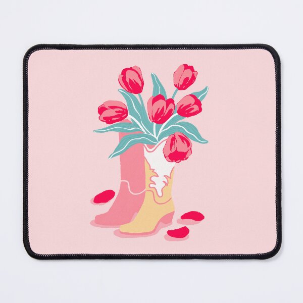 Item preview, Copy of Pink Cowboy Boots With Tulips Cute Western Aesthetic (pink background) designed and sold by MinimalAnGo.