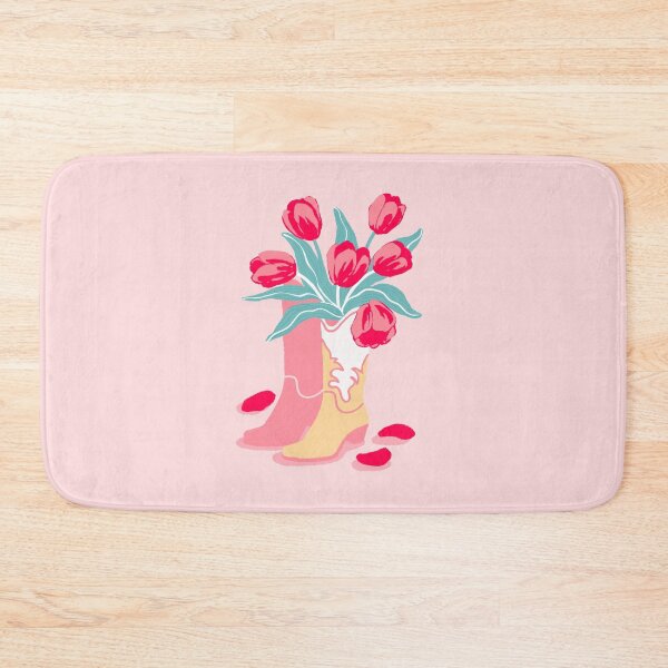 Item preview, Copy of Pink Cowboy Boots With Tulips Cute Western Aesthetic (pink background) designed and sold by MinimalAnGo.