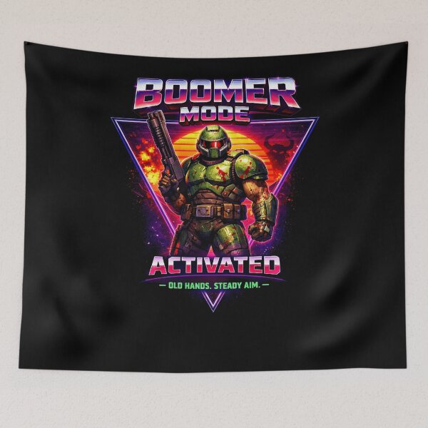 Item preview, Boomer Mode Activated Retro FPS T-Shirt | 90s Shooter Vaporwave Gaming Design designed and sold by jesse1conner.