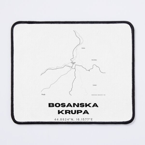 Item preview, Bosanska Krupa Bosnia Minimalist Map Poster | Modern City Street Map Art designed and sold by RM-Journey.