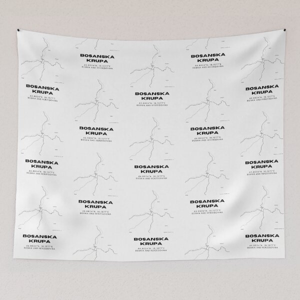 Item preview, Bosanska Krupa Bosnia Minimalist Map Poster | Modern City Street Map Art designed and sold by RM-Journey.