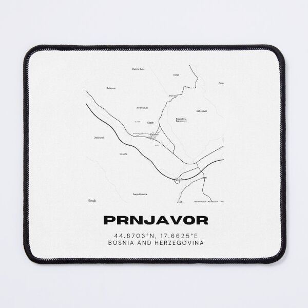 Item preview, Prnjavor Bosnia Minimalist Map Art | Clean City Street Map Poster designed and sold by RM-Journey.